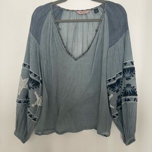 Scotch & Soda Blue Bohemian Top